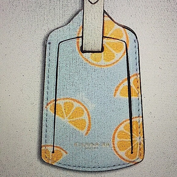 COACH - LUGGAGE TAG WITH ORANGE PRINT (NWT) - Picture 10 of 10